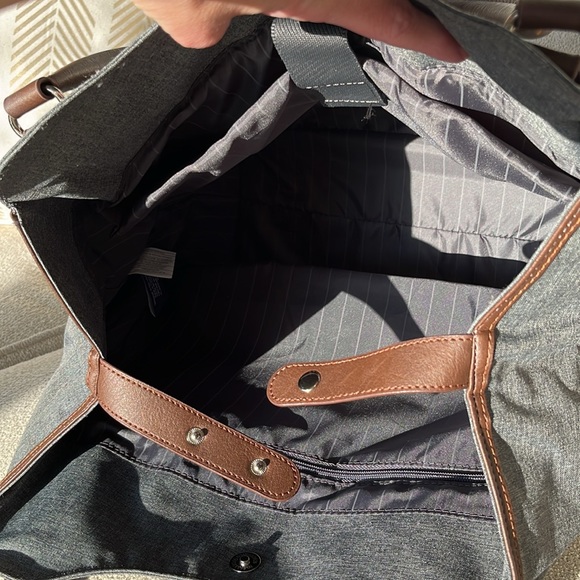 Chaps gray tote bag. - Picture 7 of 11